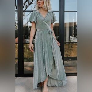Baltic Born Velvet Green Maxi Dress